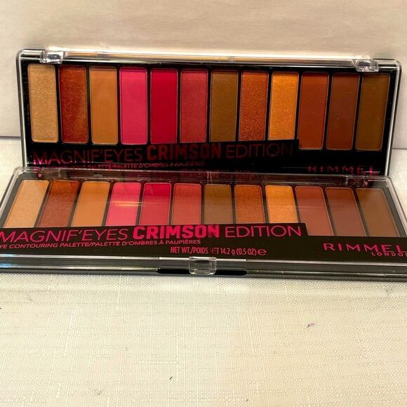 EYESHADOW BUNDLE OF 2 NWT RIMMEL LONDON MAGNIFEYES EYESHADOW PALETTE CRIMSON 007 - Picture 1 of 5